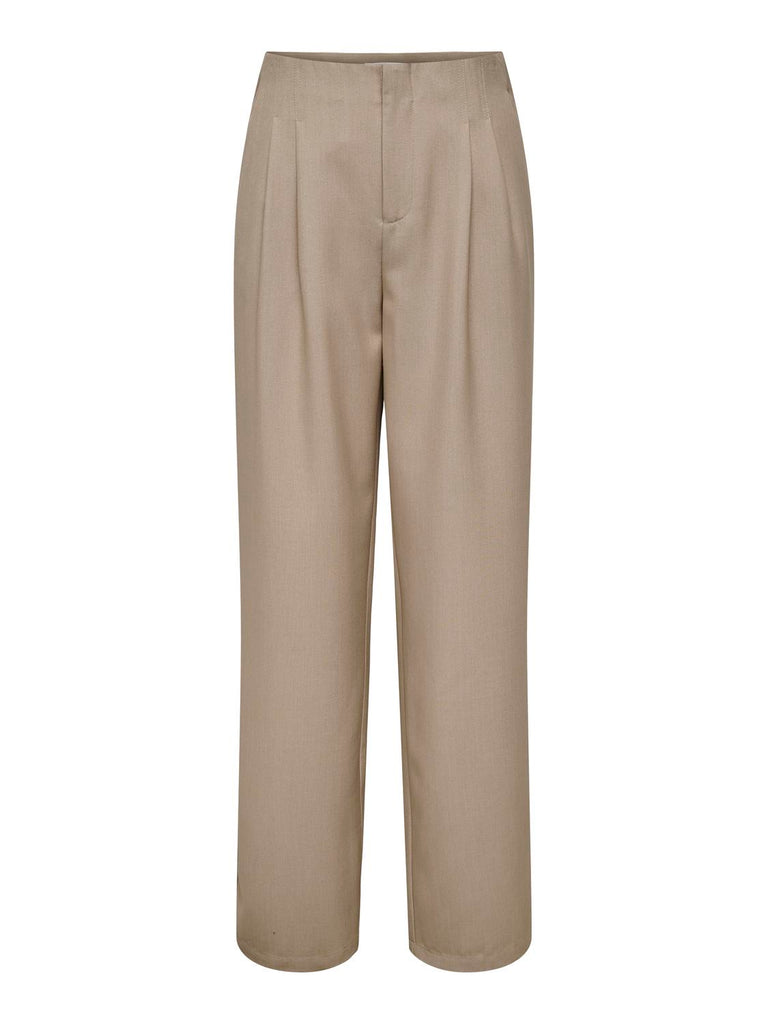 ONLMARION HW PLEAT WID MEL PANT TLR Weathered Teak/MELANGE - Marken Outlet Kriftel